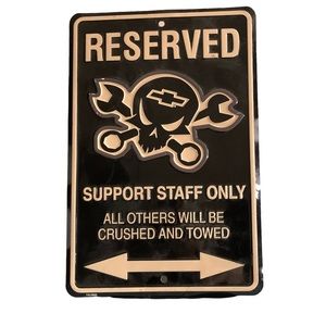 👛 (ANY 2/$20) Comical Tin Sign “RESERVED”